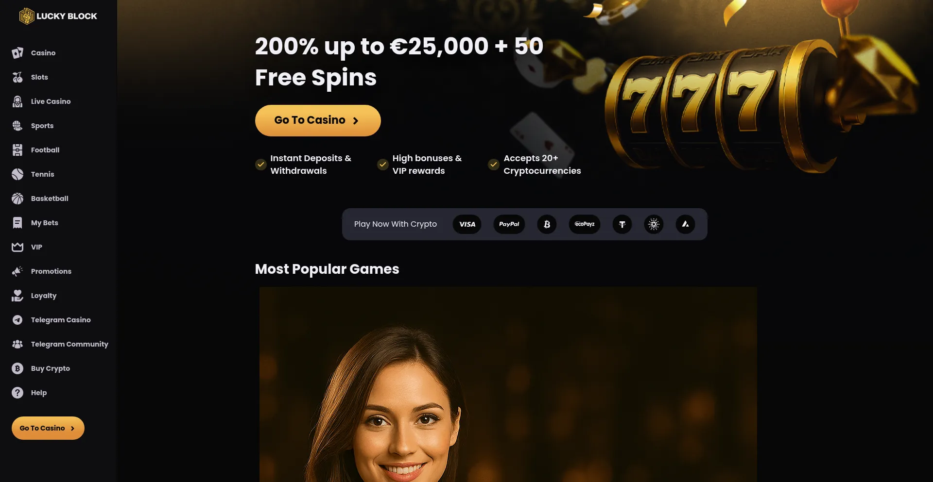 Luckyblock.com Screenshot