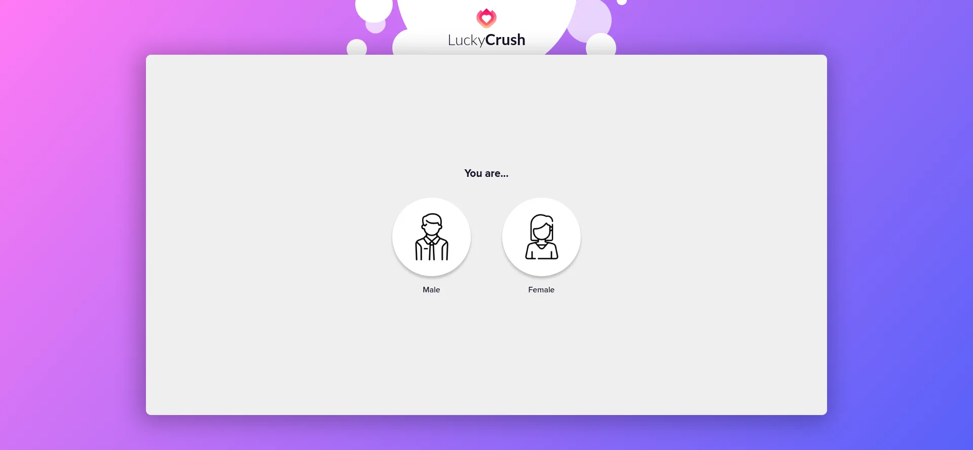 Website screenshot of Luckycrush.com