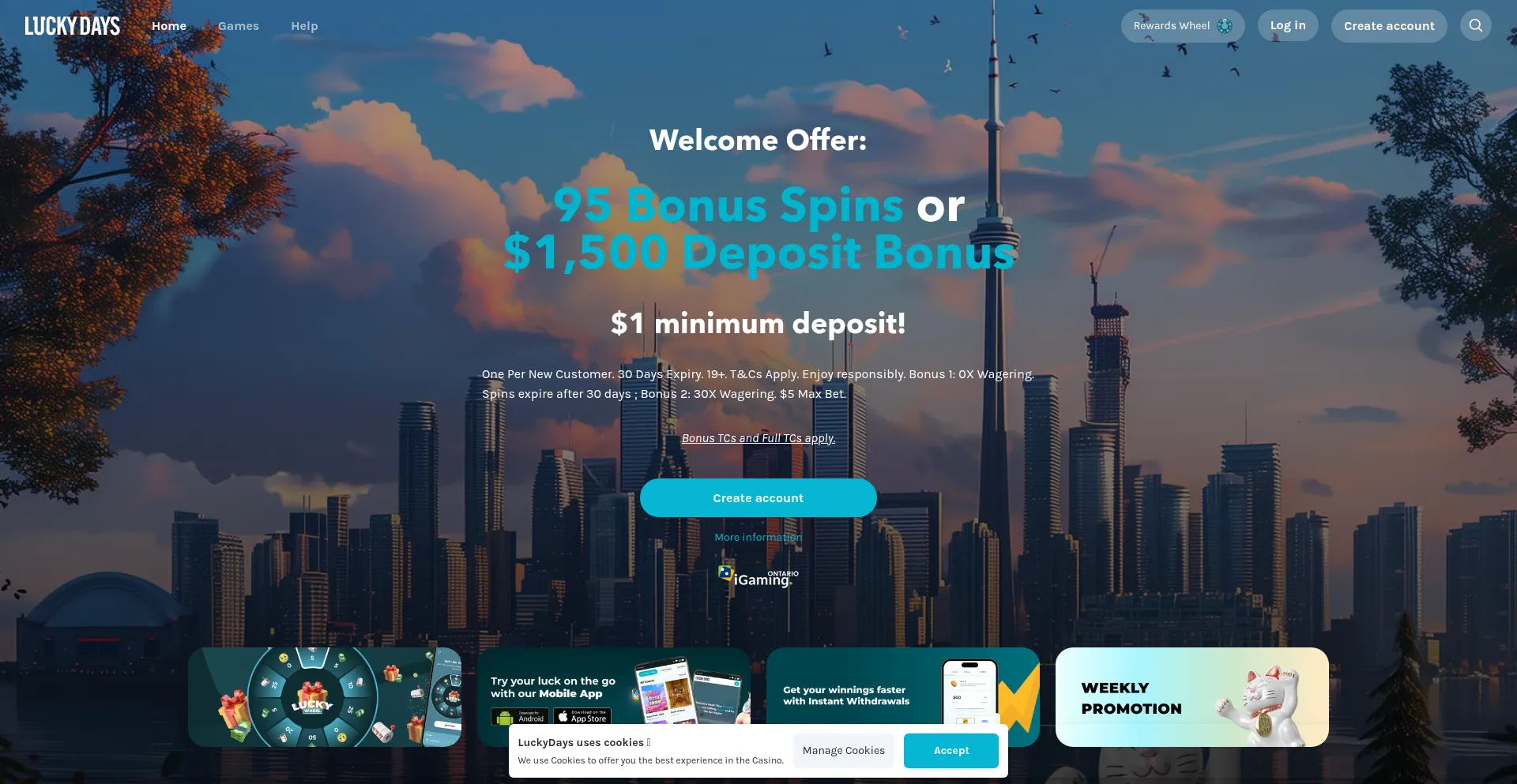 Luckydays.ca Screenshot