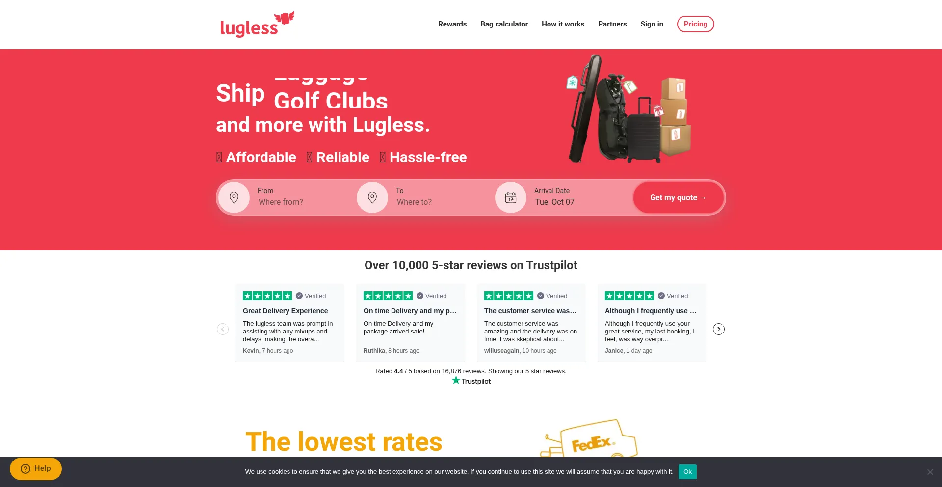 Lugless.com Screenshot