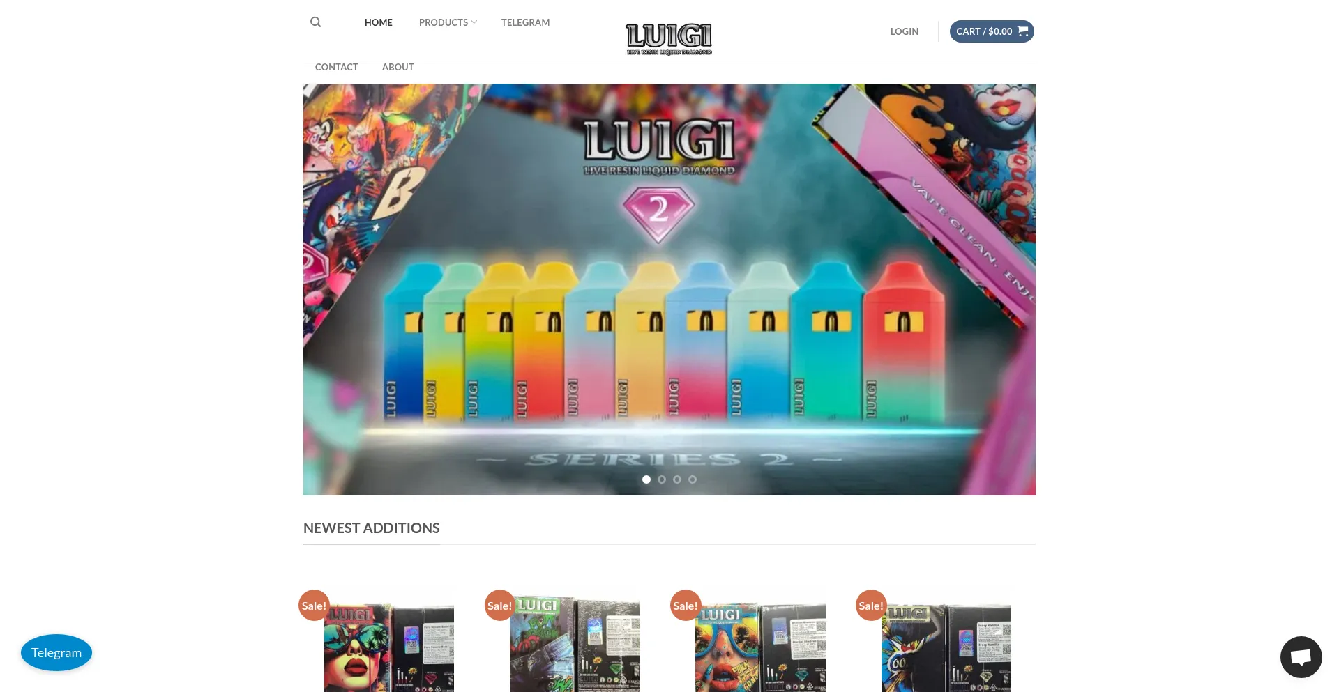 Website screenshot of Luigioilofficials.com