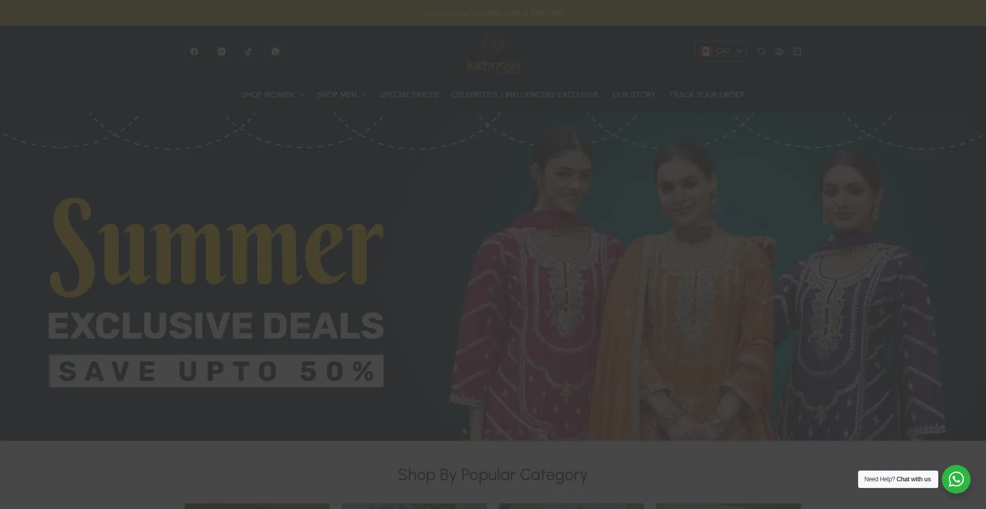 Lukhnowifashions.com Screenshot