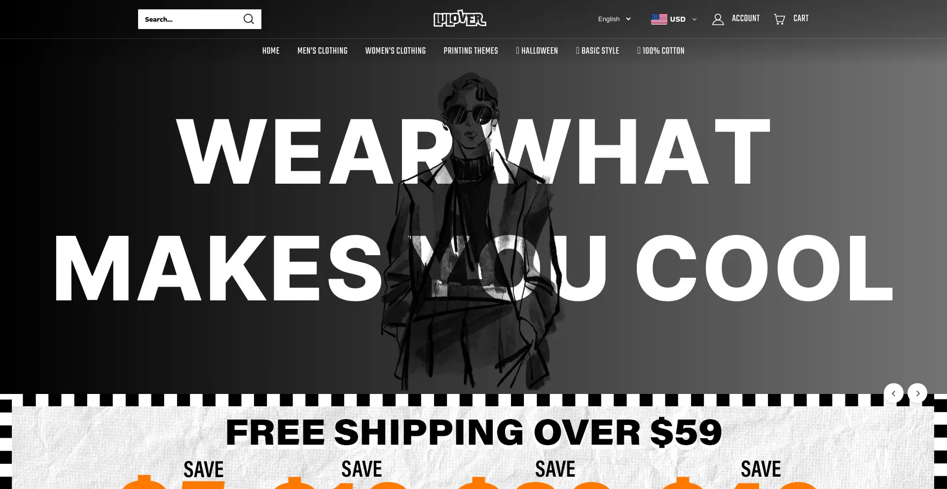 Website screenshot of Lulover.com