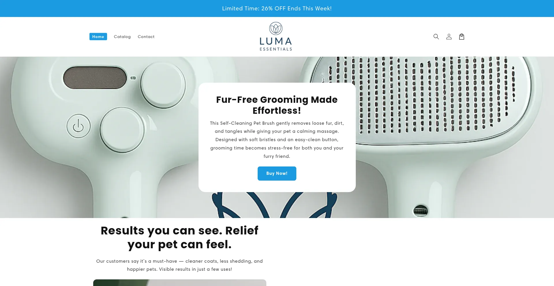 Website screenshot of Lumaessentials.net