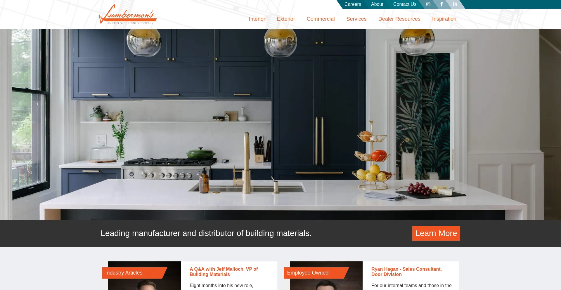 Website screenshot of Lumbermens-inc.com
