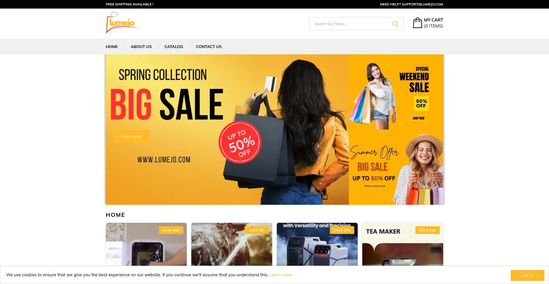 Website screenshot of Lumejo.com
