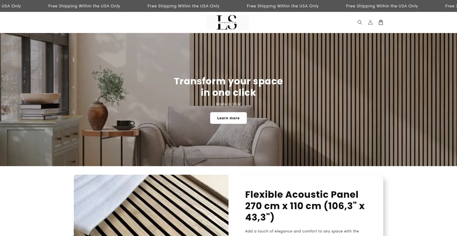 Website screenshot of Lumerastore.site