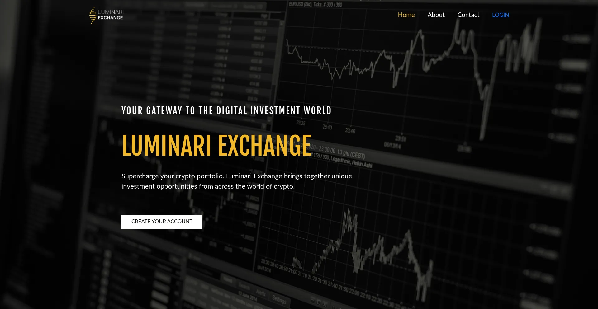 Website screenshot of Luminariexchange.com