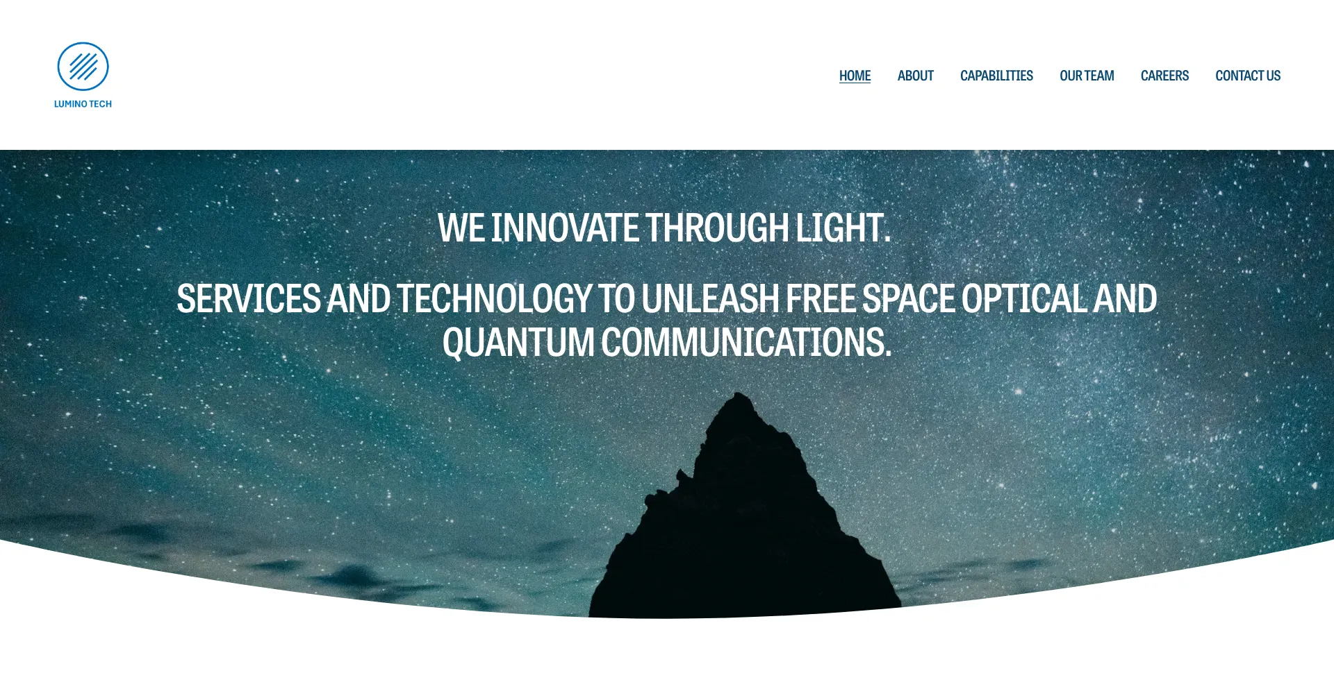 Website screenshot of Lumino-tech.co.uk
