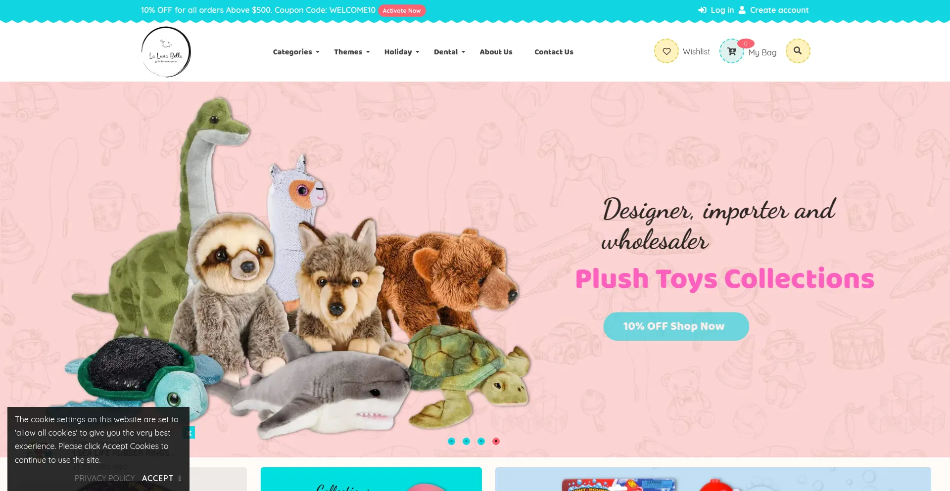 Website screenshot of Luna-bella.com