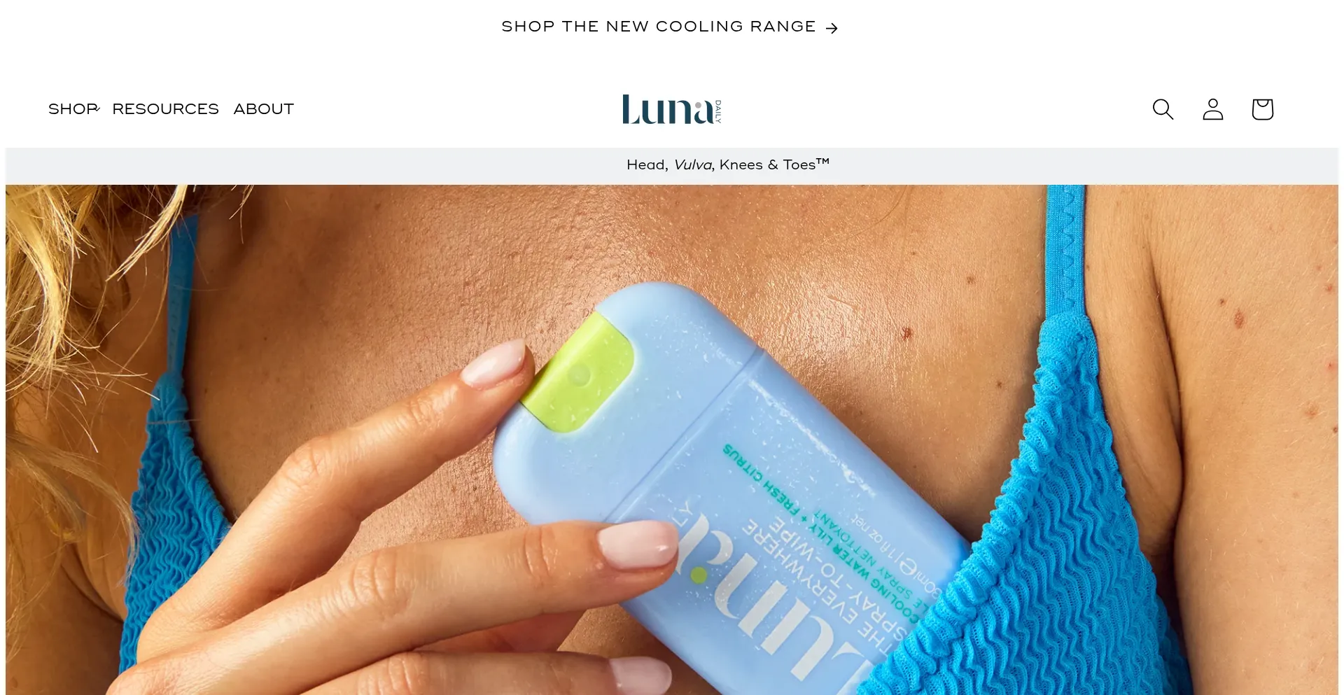 Website screenshot of Luna-daily.com