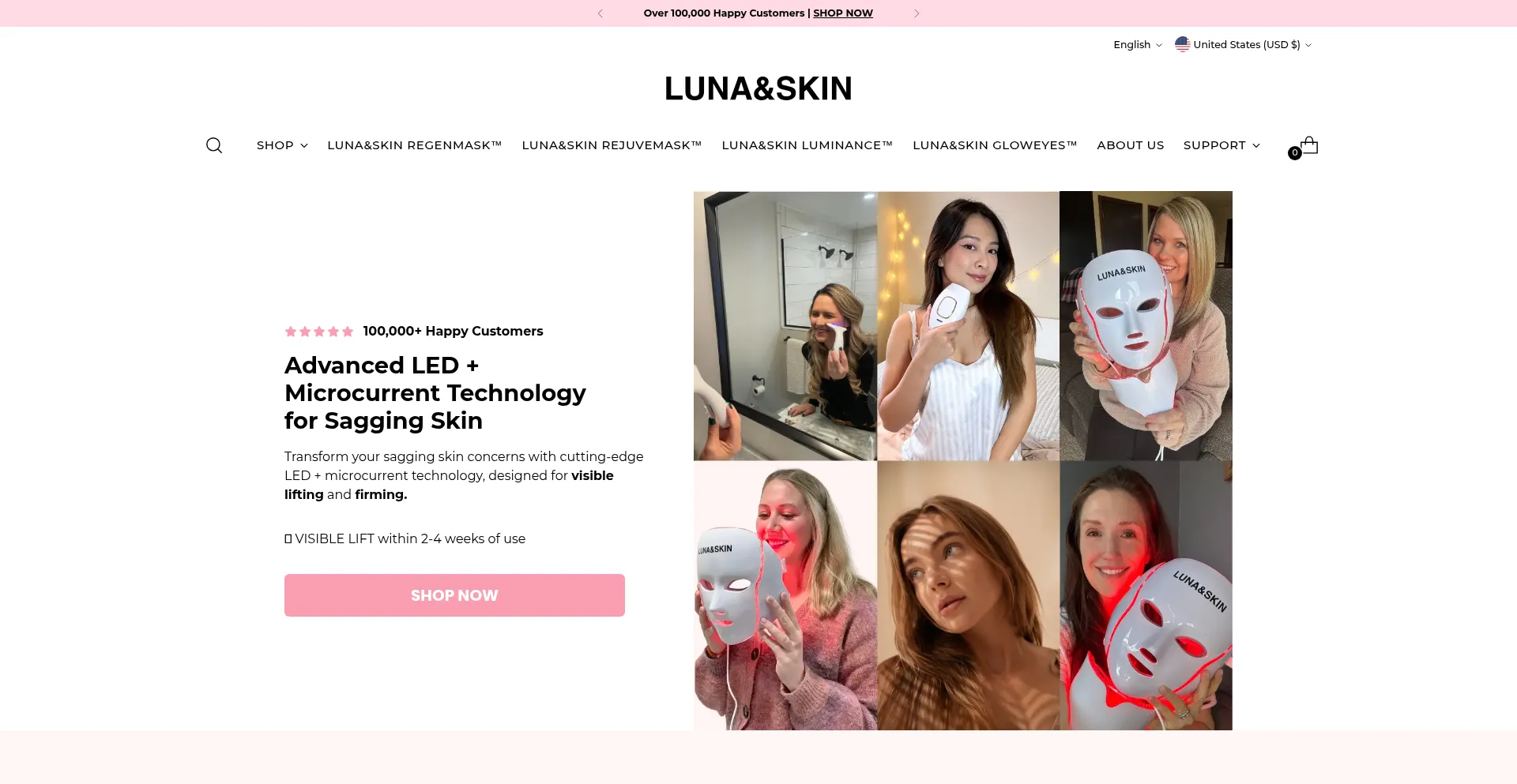 Lunaandskin.com Screenshot