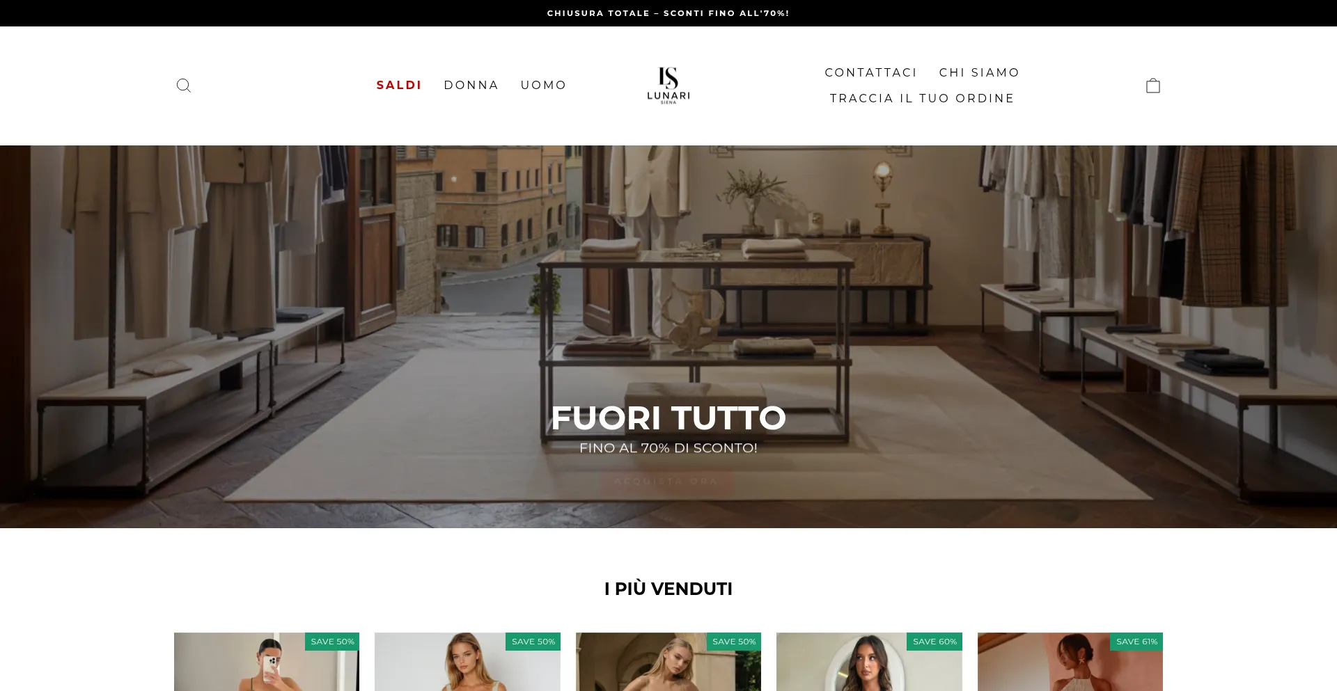 Website screenshot of Lunari-siena.it