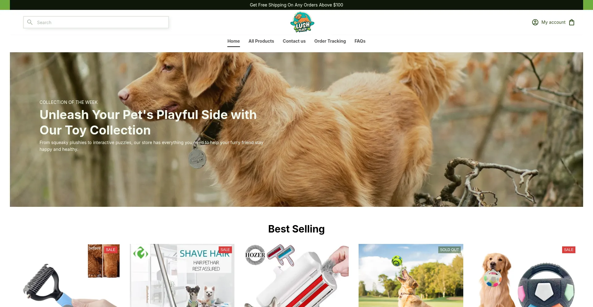 Website screenshot of Lushfleet.com