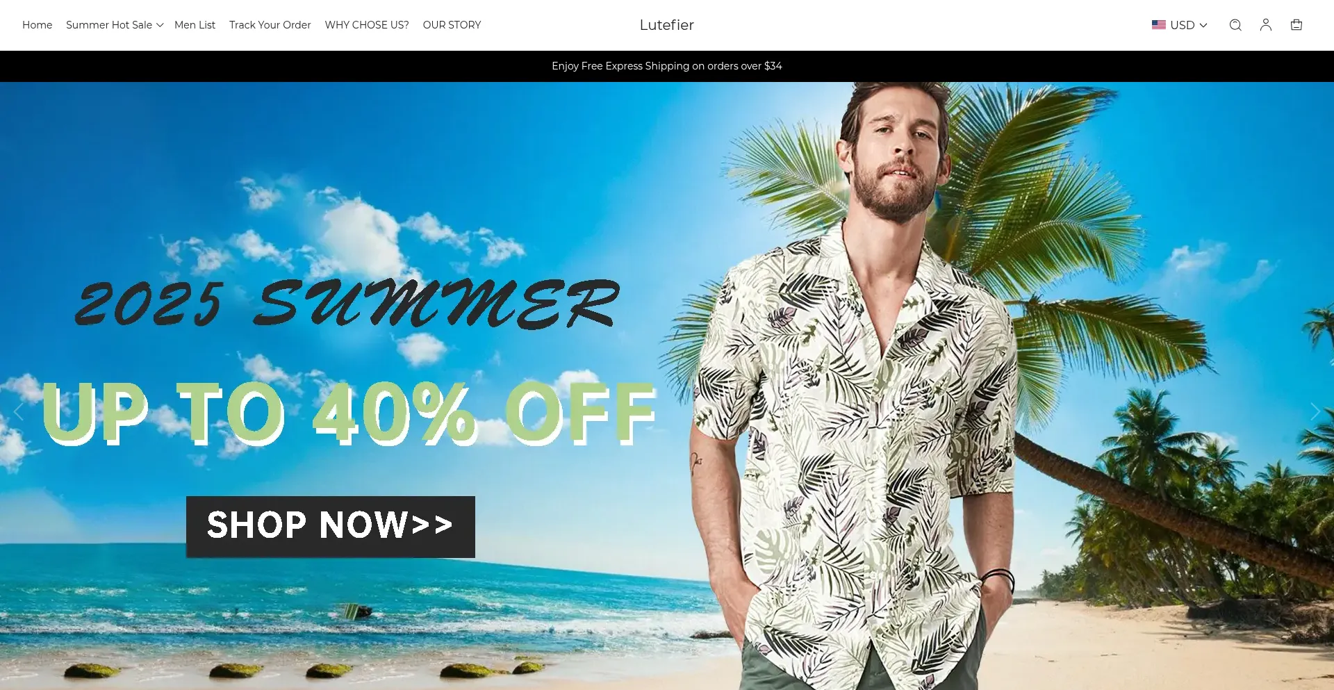 Website screenshot of Lutefier.com