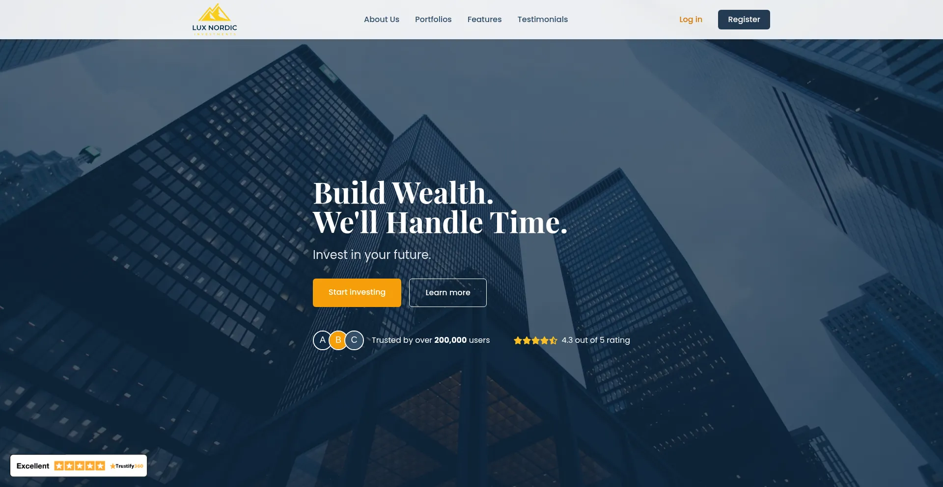 Website screenshot of Lux-nordic.com