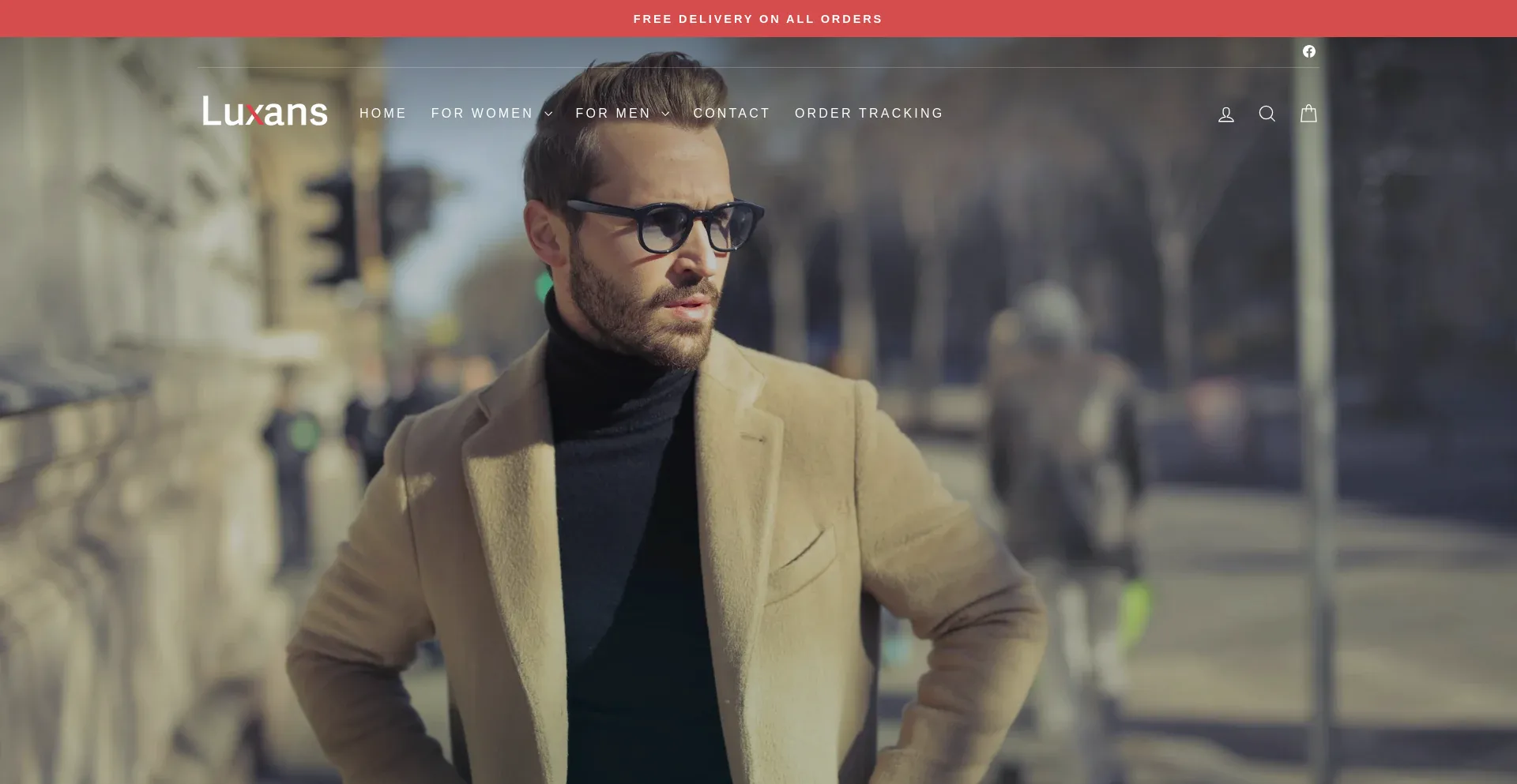 Website screenshot of Luxans.com