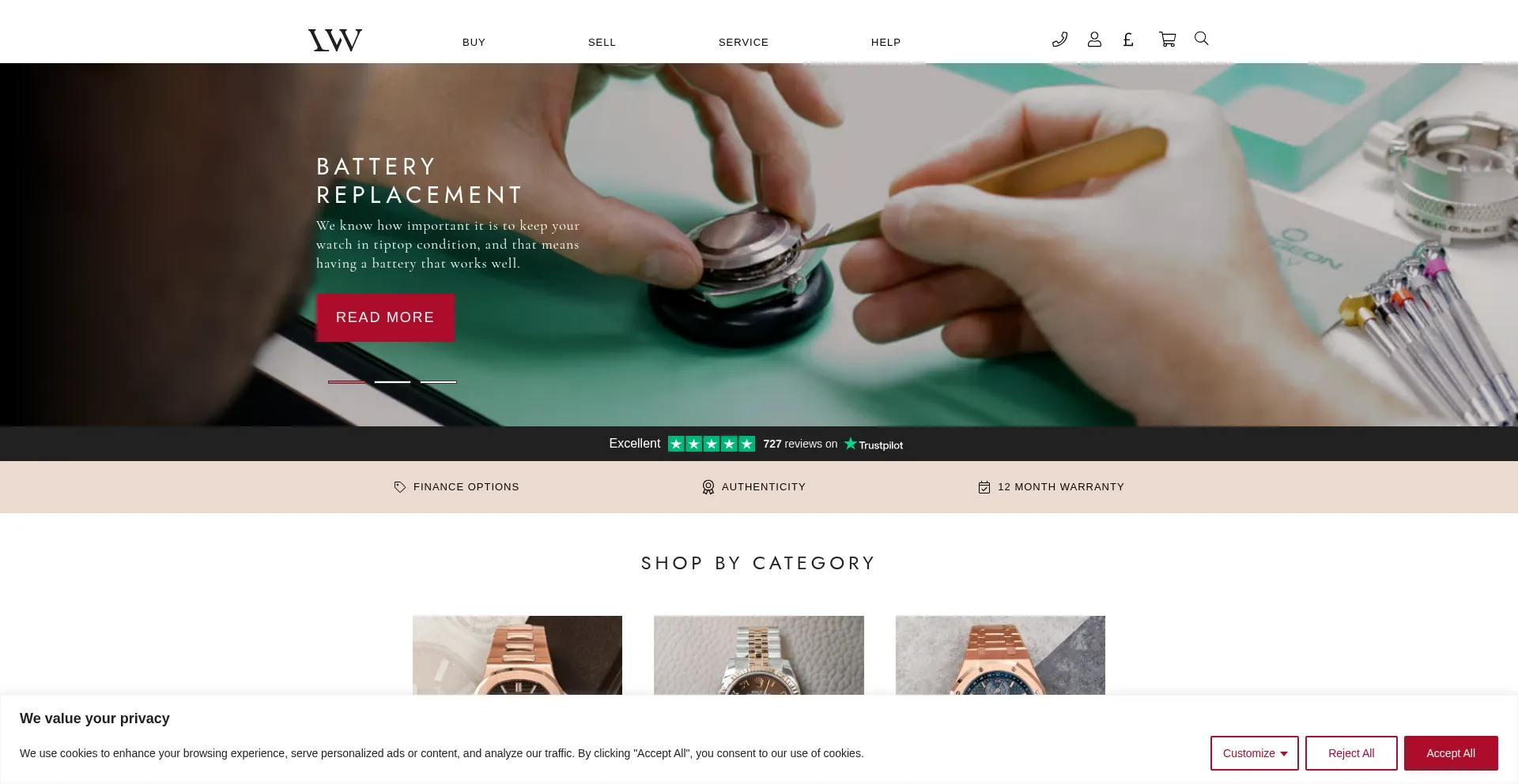 Luxewatches.co.uk Screenshot