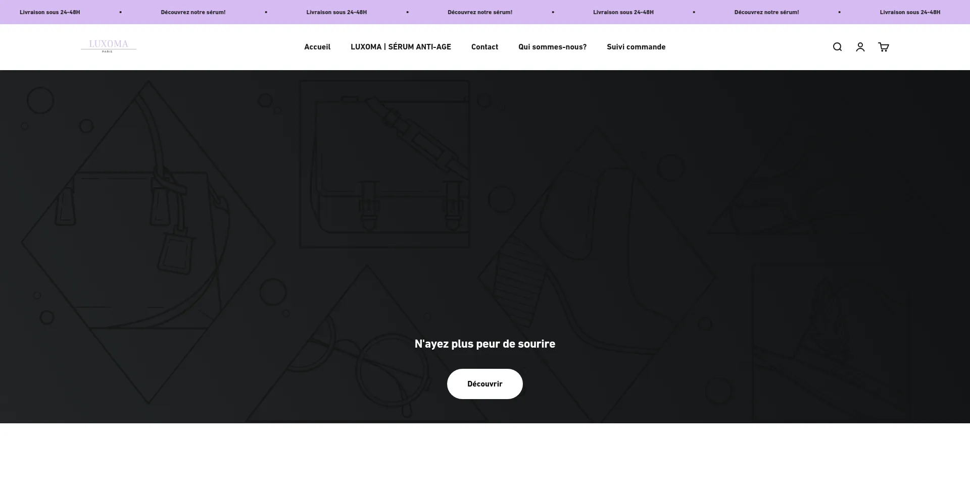 Website screenshot of Luxoma.fr