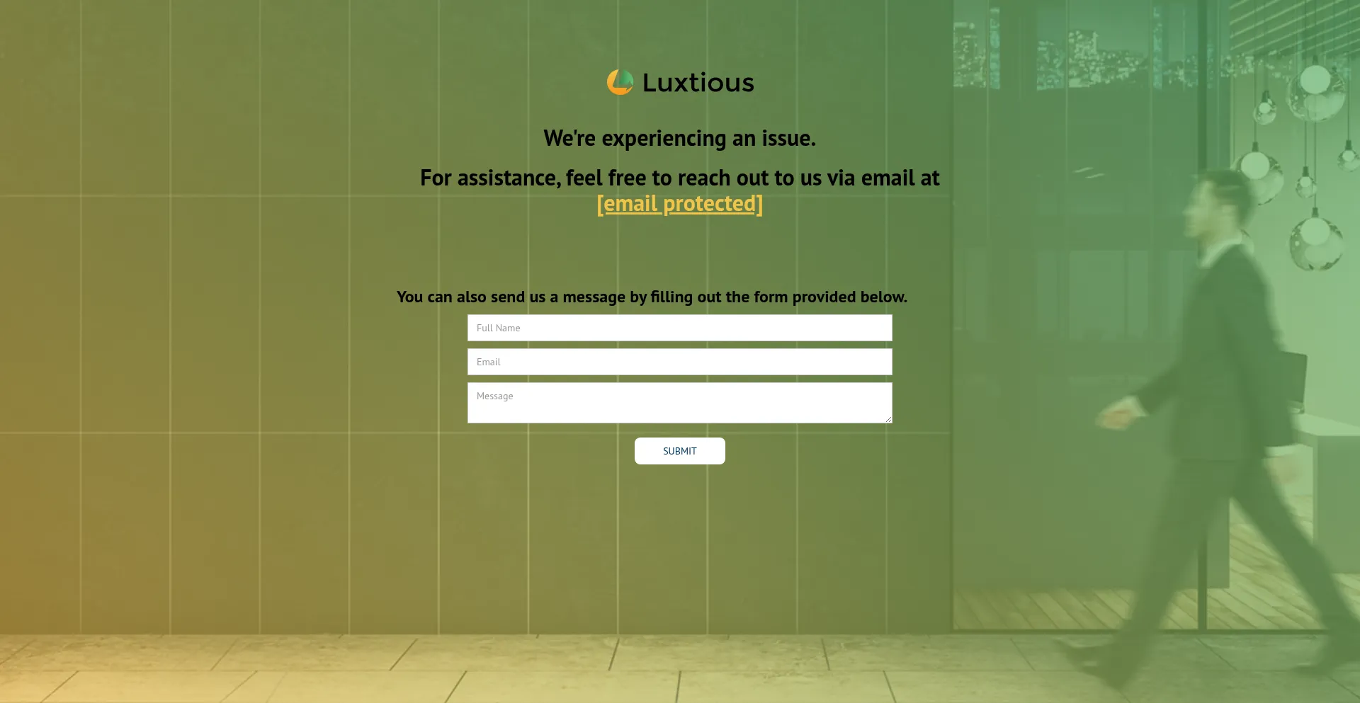 Website screenshot of Luxtious.com