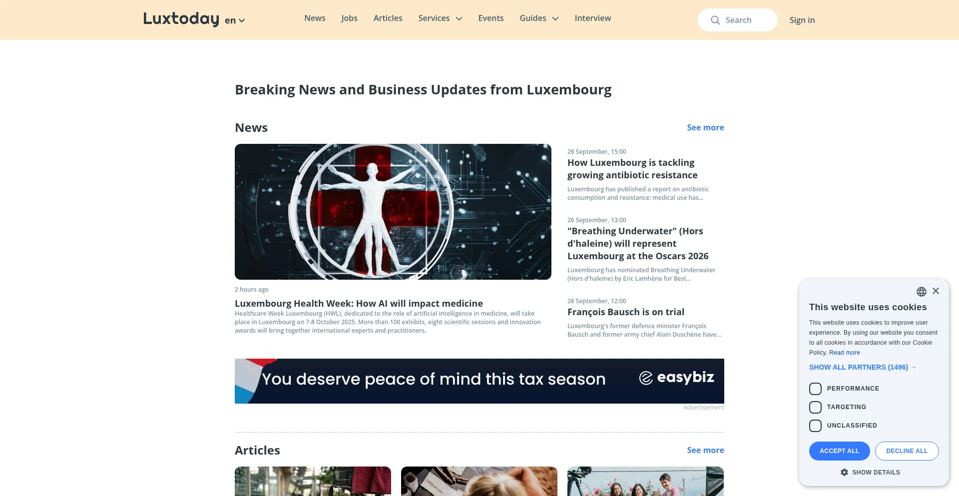 Luxtoday.lu Screenshot