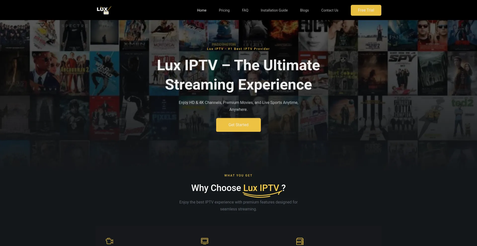 Website screenshot of Luxtv.tv