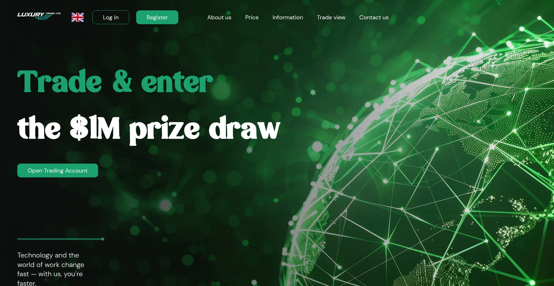 Website screenshot of Luxury-trade.io