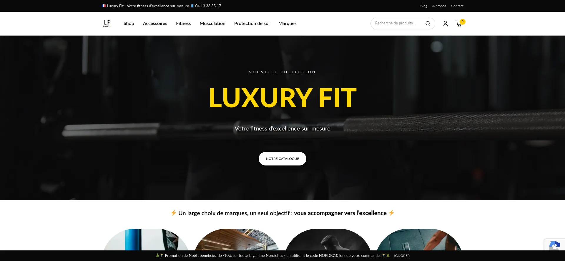 Website screenshot of Luxuryfit.fr