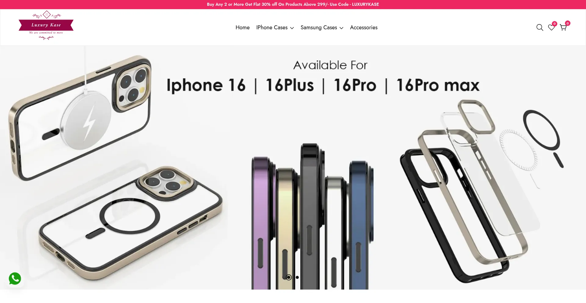 Website screenshot of Luxurykase.com