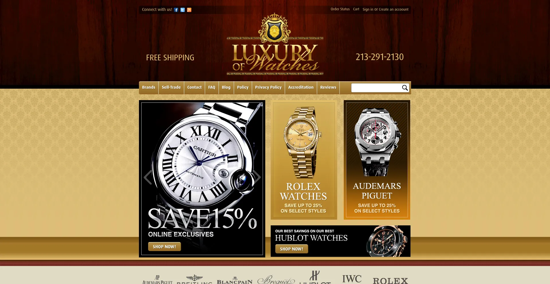 Luxuryofwatches.com Screenshot