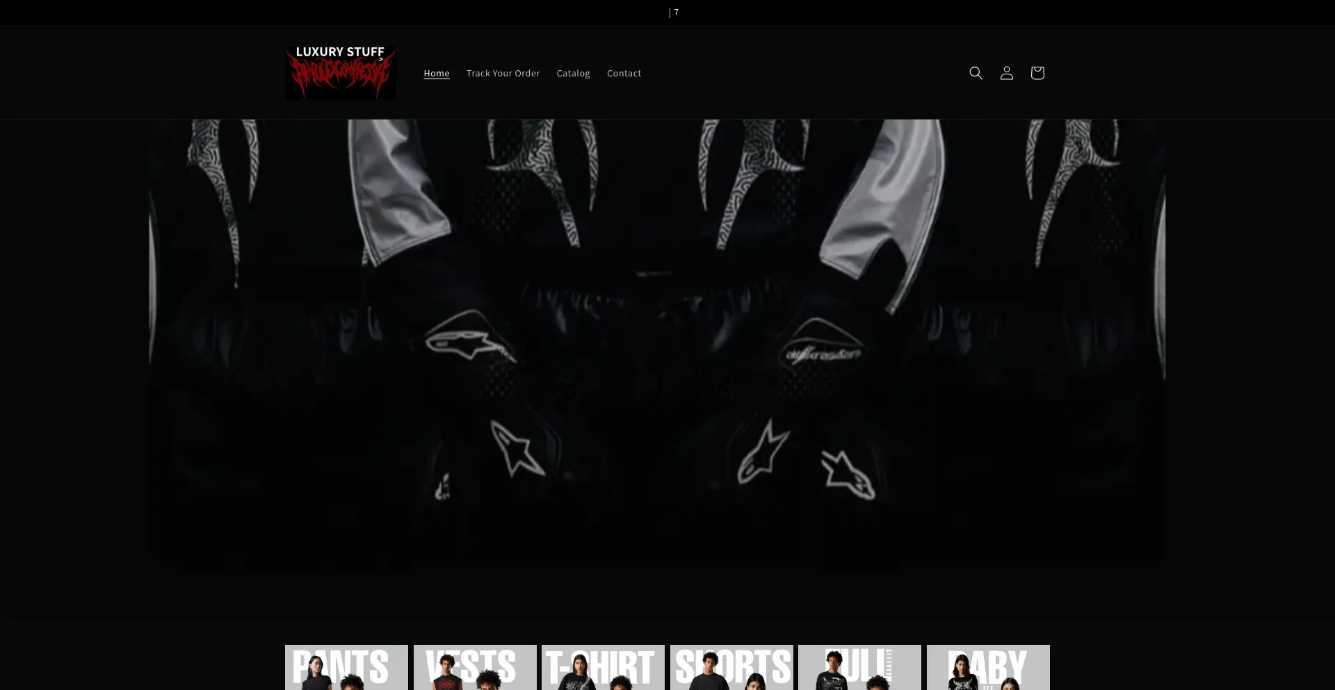 Website screenshot of Luxurystuff.co.in
