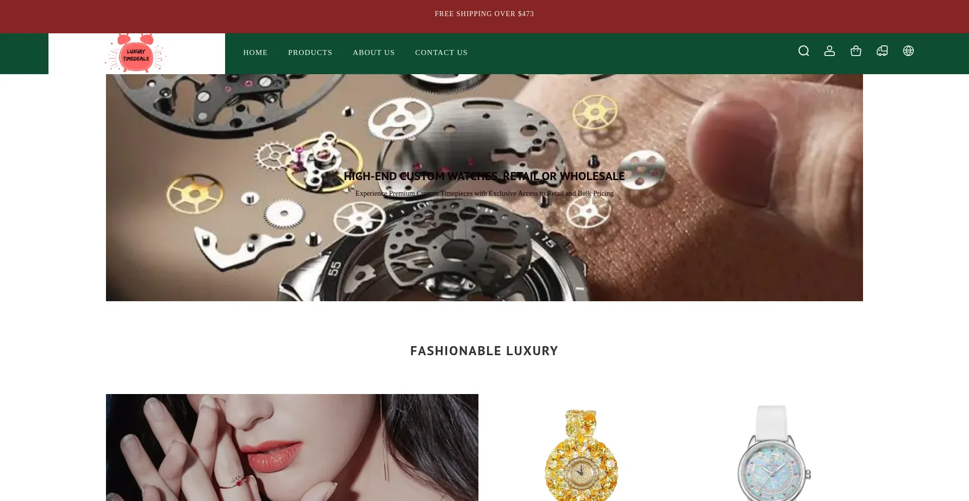 Website screenshot of Luxurytimedeals.com