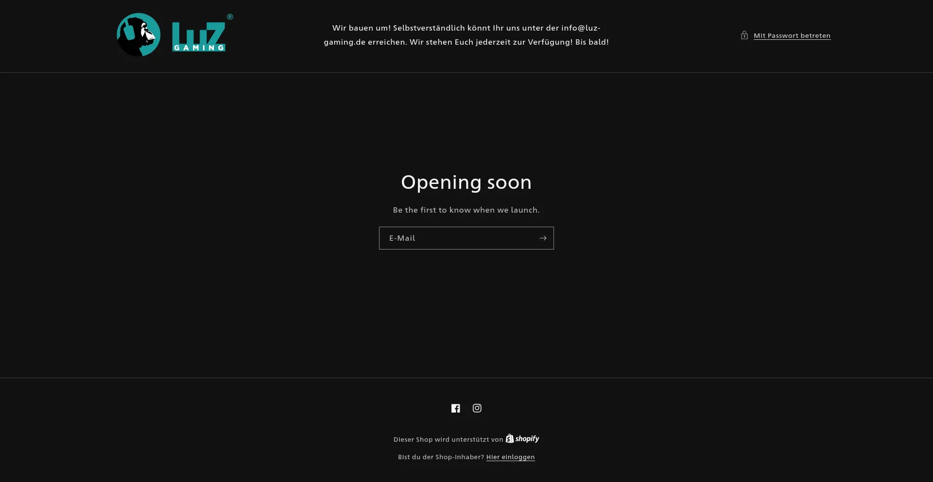 Website screenshot of Luz-gaming.de
