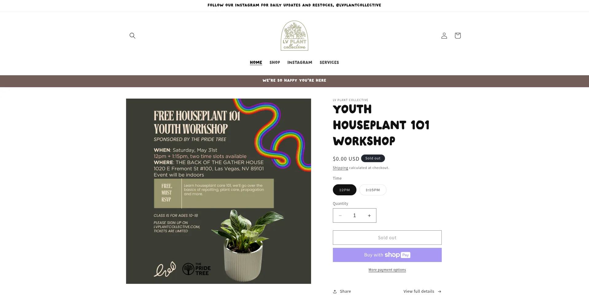 Website screenshot of Lvplantcollective.com