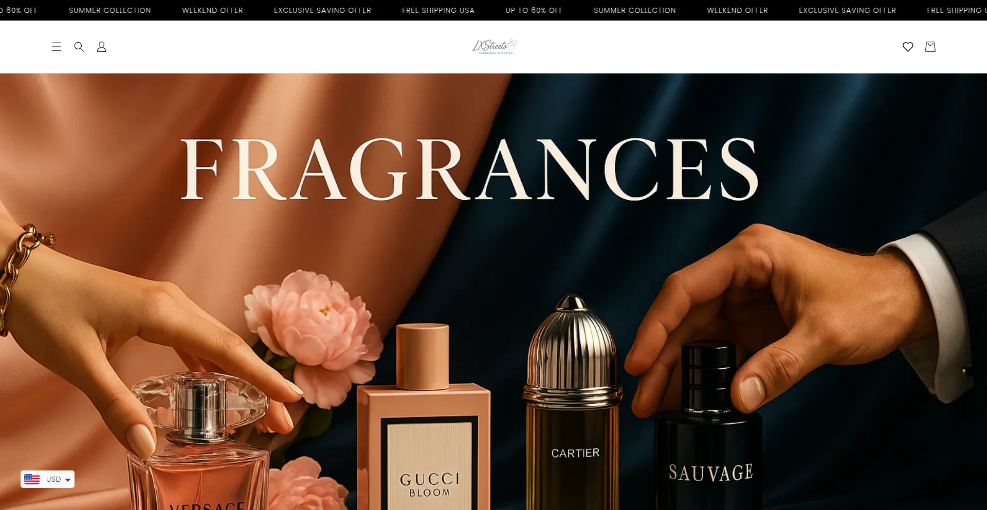 Website screenshot of Lxstreets.com