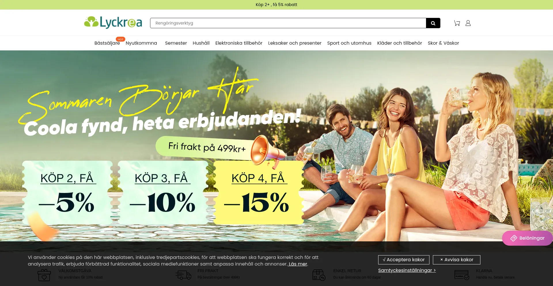 Website screenshot of Lyckrea.se