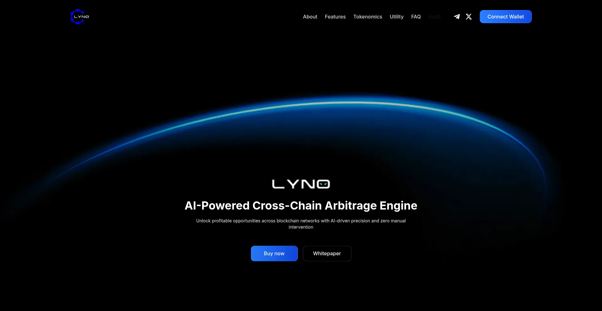 Website screenshot of Lyno.ai