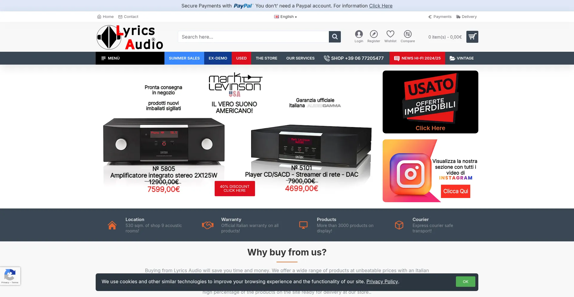 Website screenshot of Lyrics.it