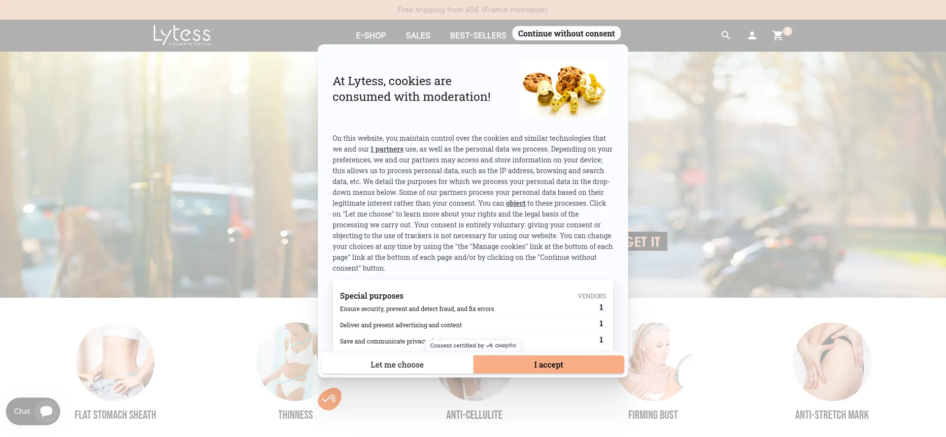 Website screenshot of Lytess.com
