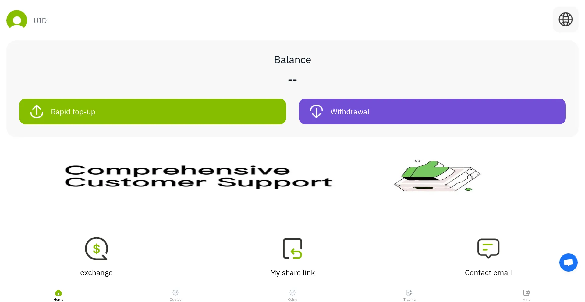 Website screenshot of M.dovmarkets.com