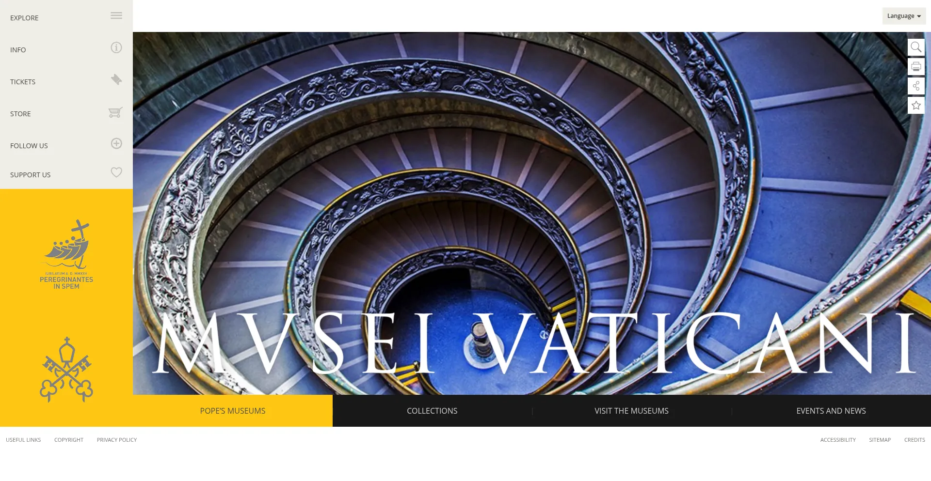 Website screenshot of M.museivaticani.va