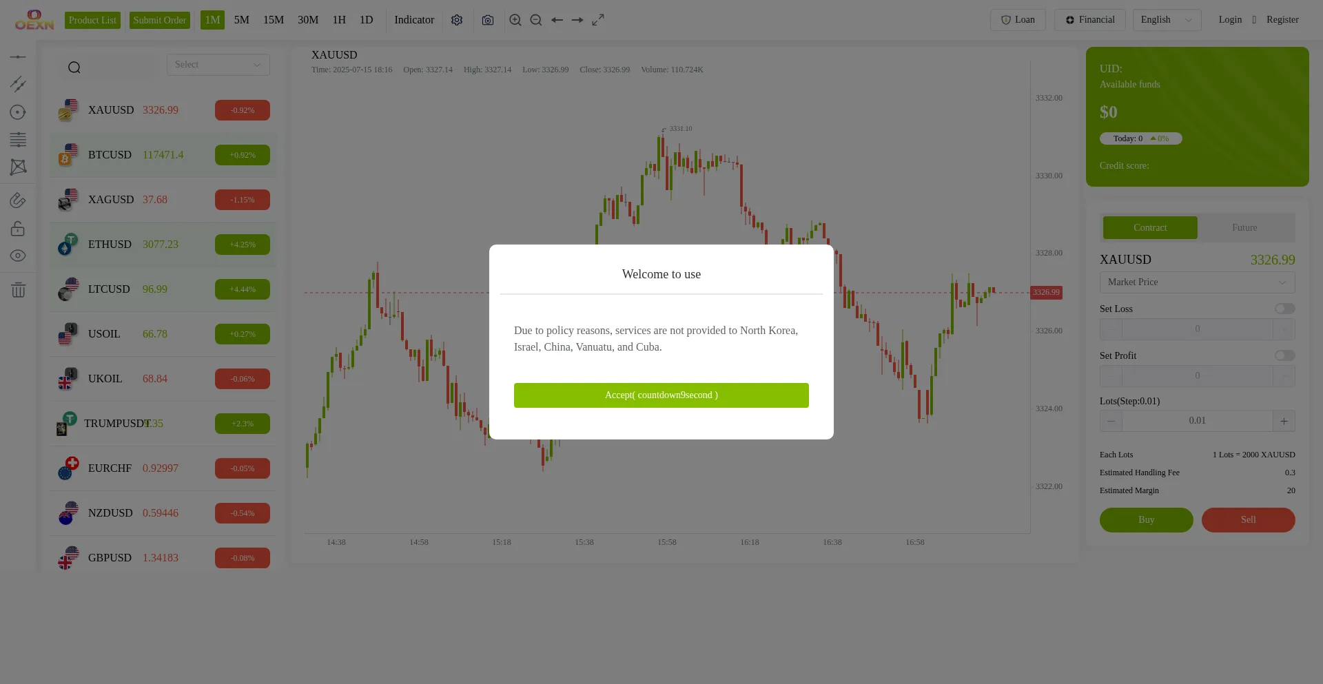 Website screenshot of M.oexnn.com
