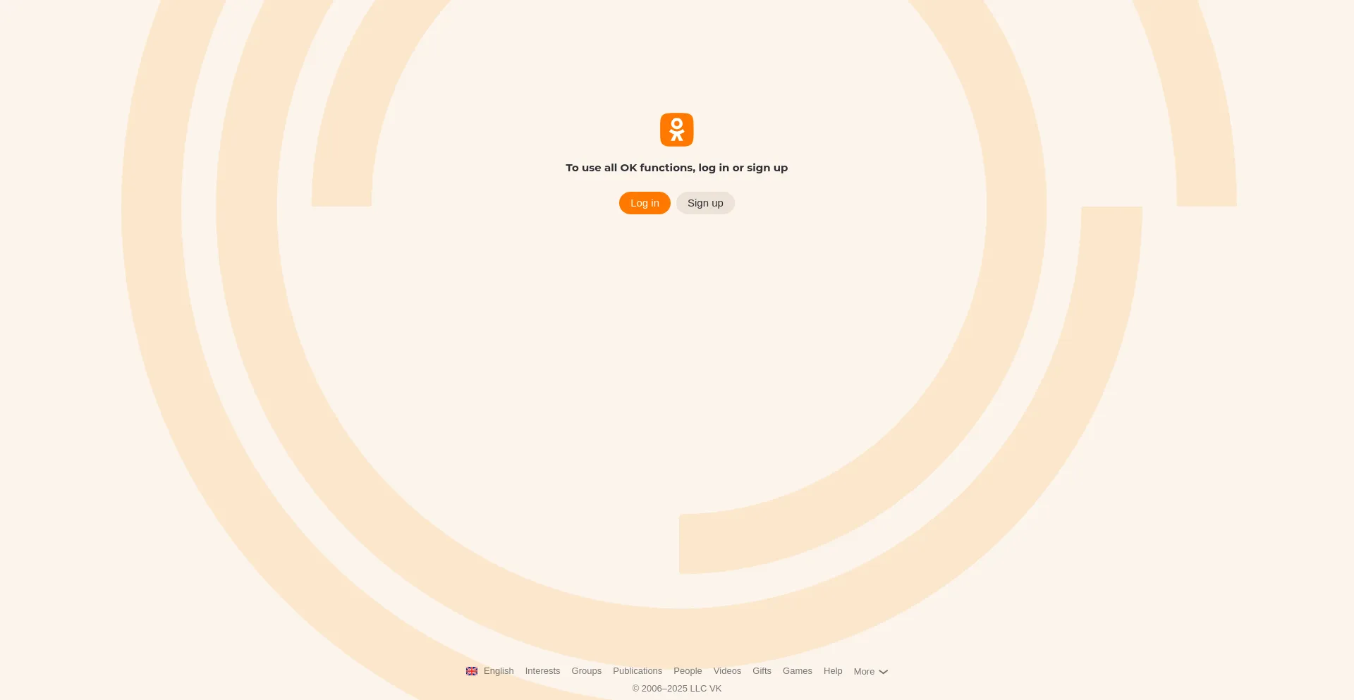 Website screenshot of M.ok.ru
