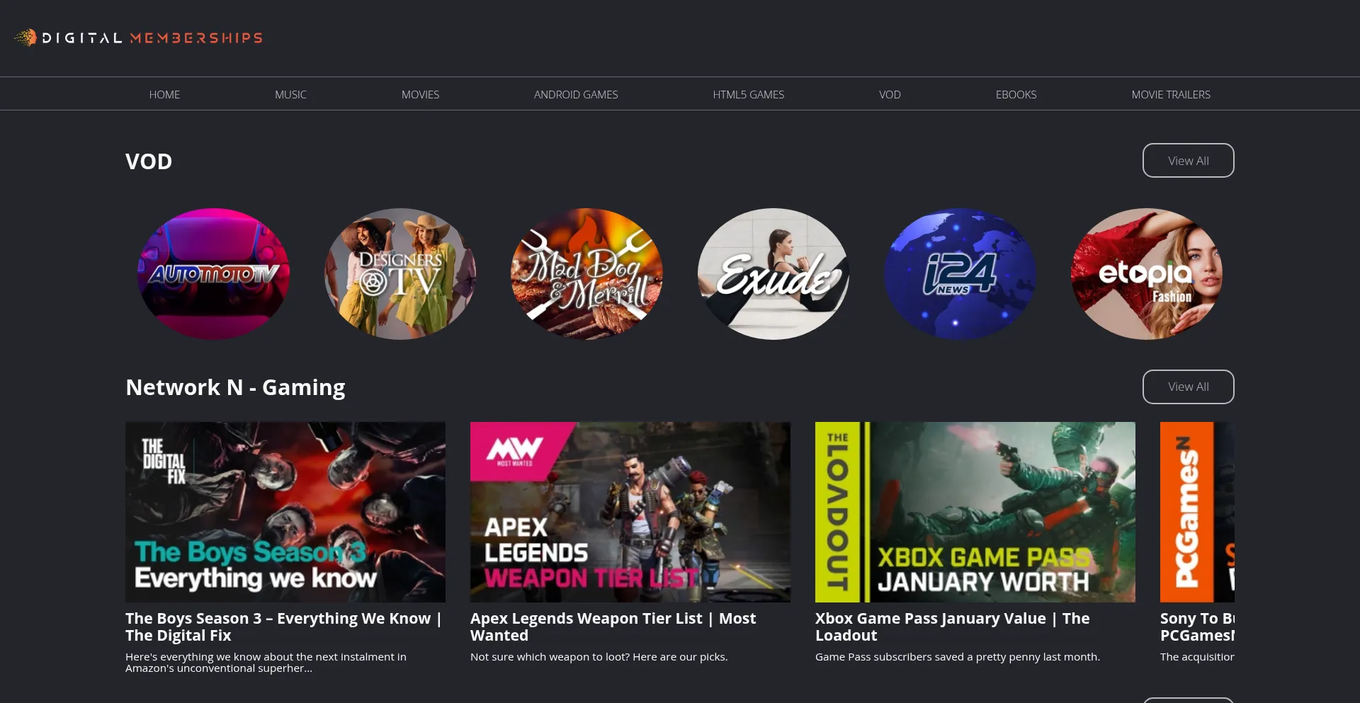 Website screenshot of M.us.digital-memberships.com