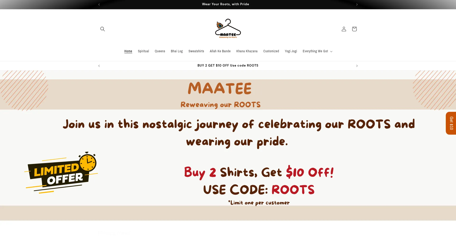 Website screenshot of Maatee.store