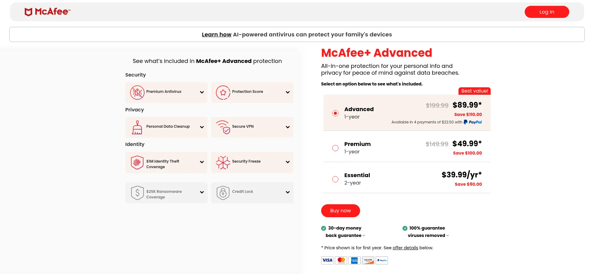 Website screenshot of Macaffe.com