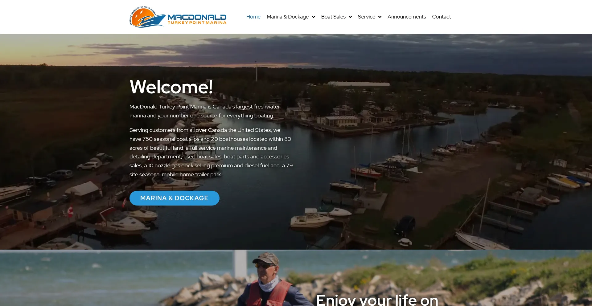 Website screenshot of Macdonaldmarine.com