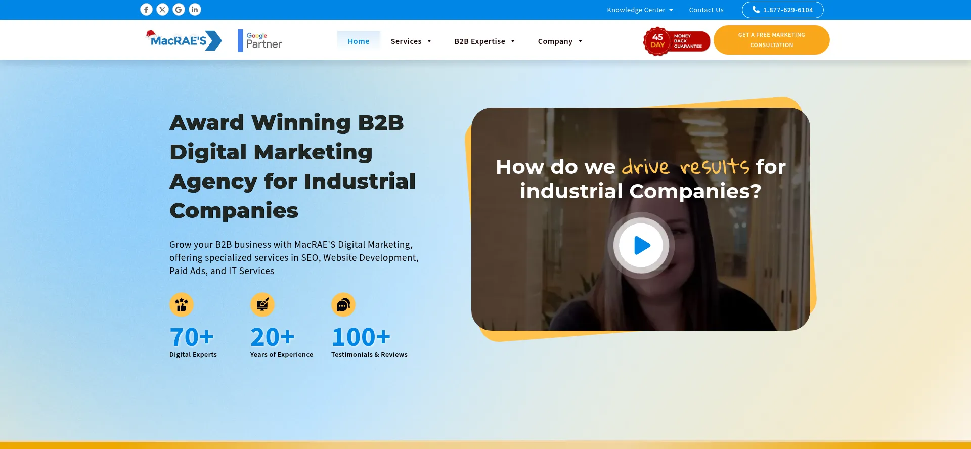 Website screenshot of Macraes.com