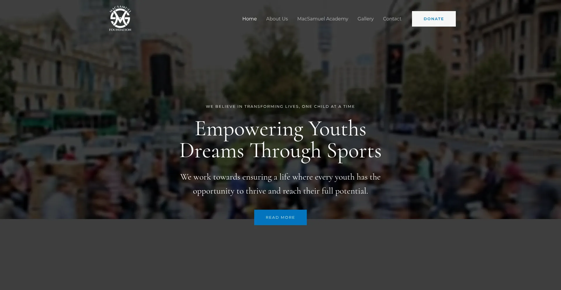 Website screenshot of Macsamuelfoundation.org