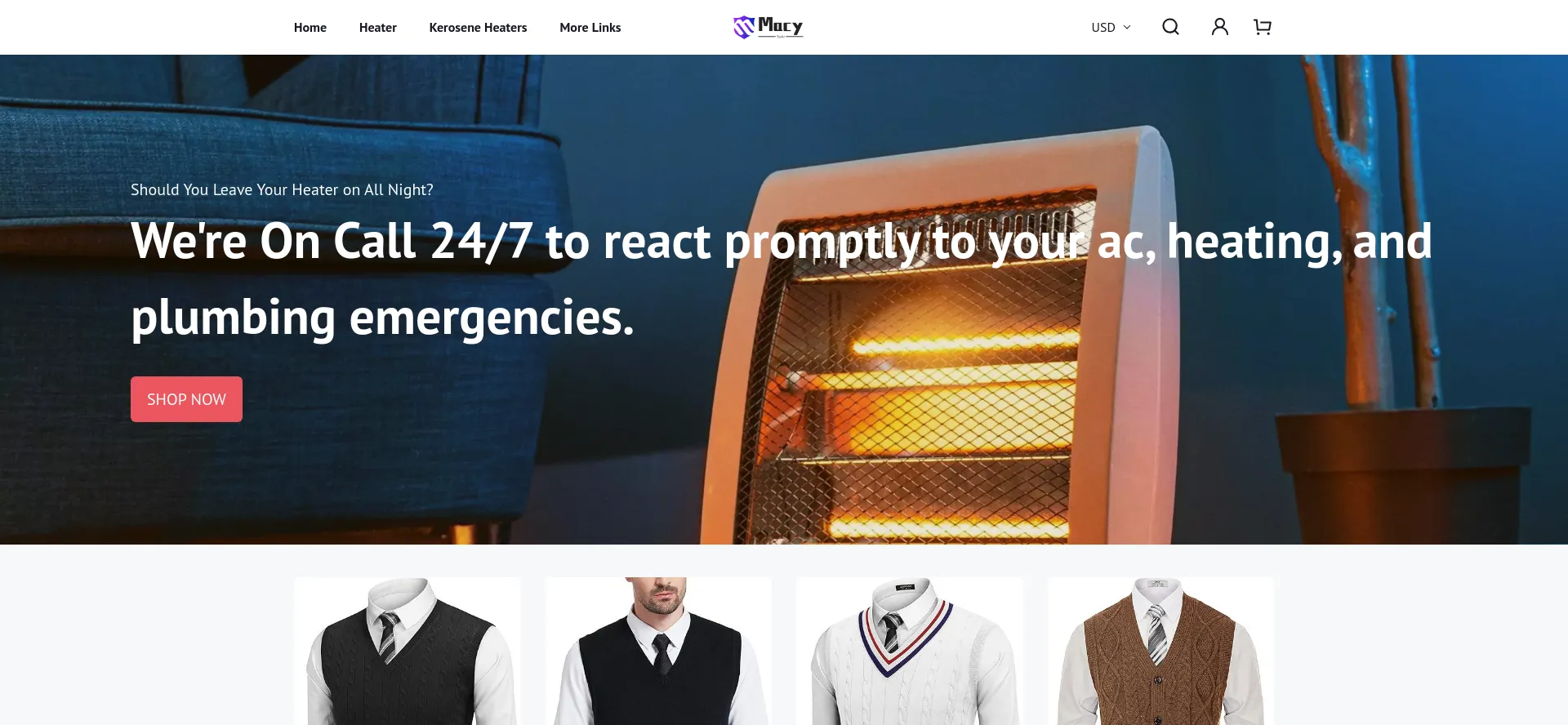 Website screenshot of Macysale.shop